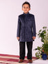 Boy's' Navy Blue Sherwani Set